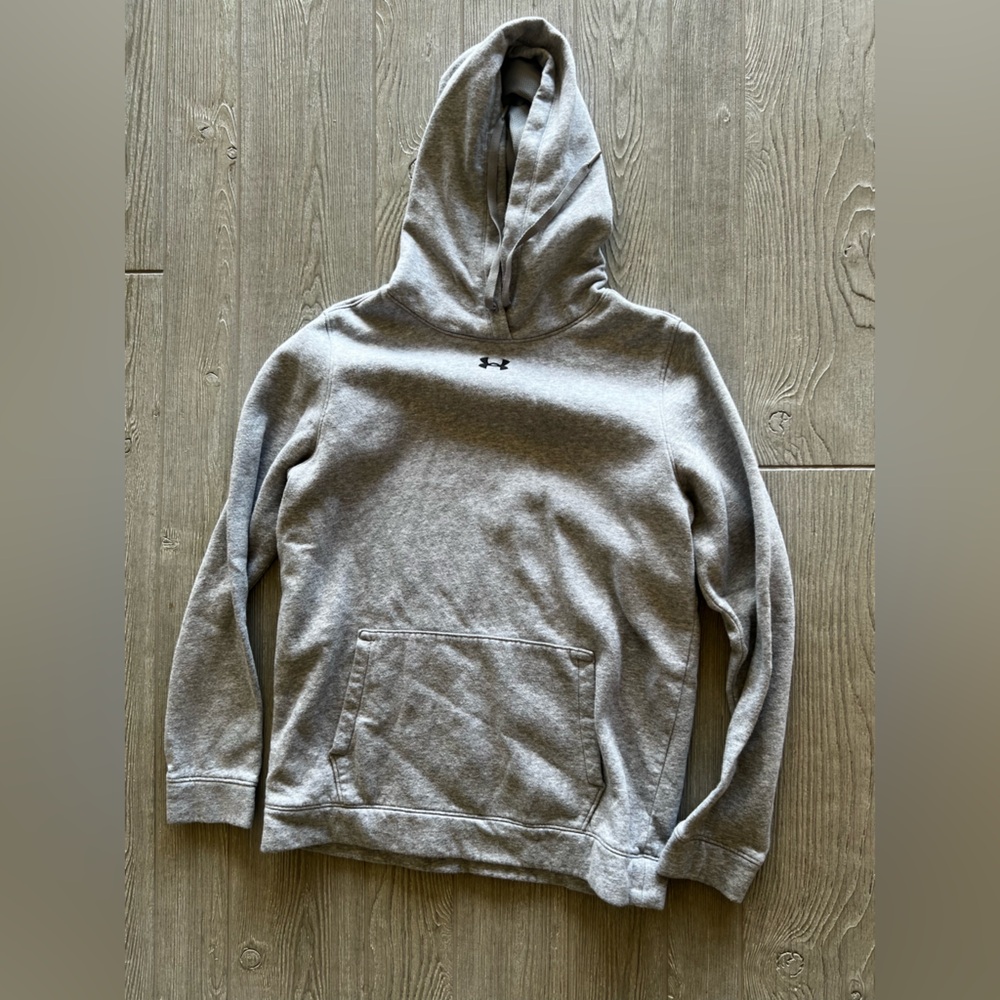 Under Armour Gray Pullover Hoodie Women's Medium Athletic Sweatshirt